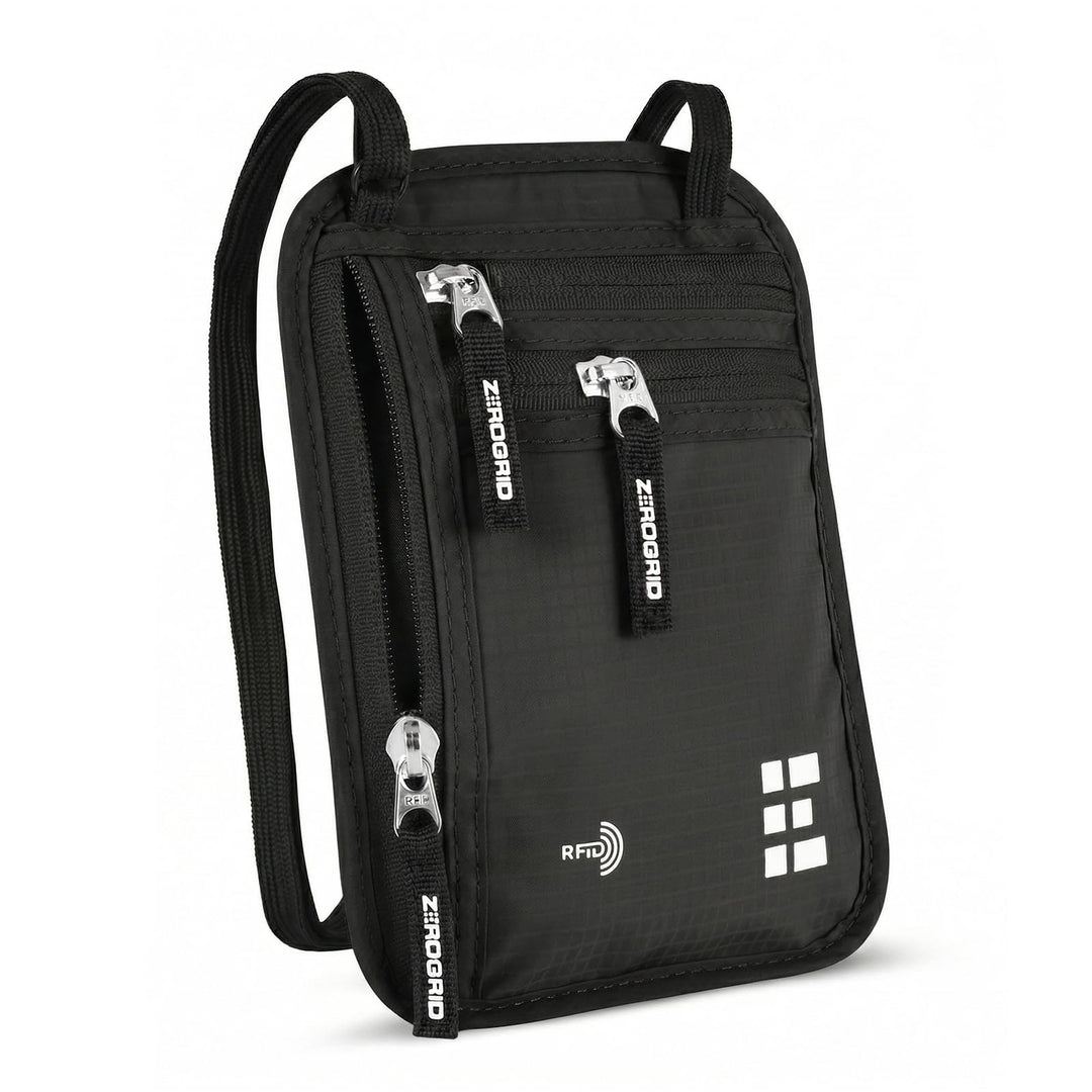 Brusttasche Brustbeutel mit RFID Blocker Reisegeldbeutel Reisedokumententasche EINWEG Einheitsgrösse