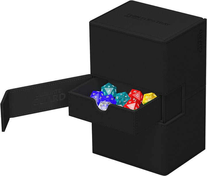 Ultimate Guard UGD011234 Twin Flip`n`Tray 160+ XenoSkin Monocolor Schwarz Kartenbox, Schwarz