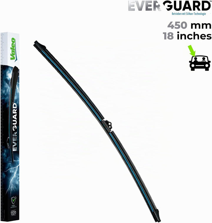 VALEO EVERGUARD Premium Silikon Flachbalkenwischblatt Set VSF60+VSF45, Längen: 600mm+450mm Vorne (2e