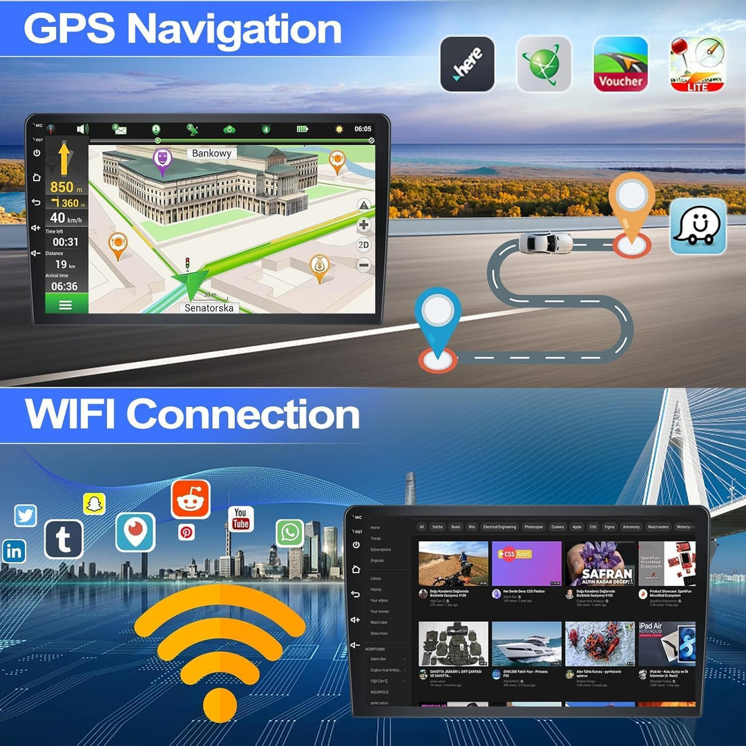 CAMECHO Android 15 2G+64G Autoradio für Renault Megane 3 Export 2009-2014 mit Carplay Android Auto N
