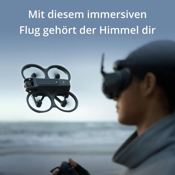 DJI Avata 2 (nur Drohne), FPV mit 4K-Kamera, immersiver Flug, mit Propellerschutz, einfache Flips/Ro