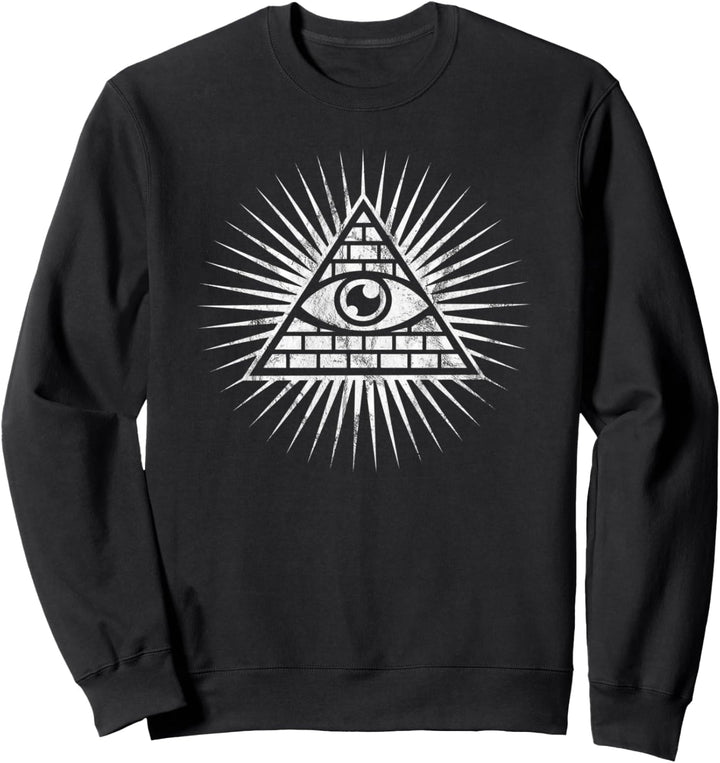 Allsehendes Auge, Symbol, Pyramide, Dreieck, Freimaurer, Sweatshirt