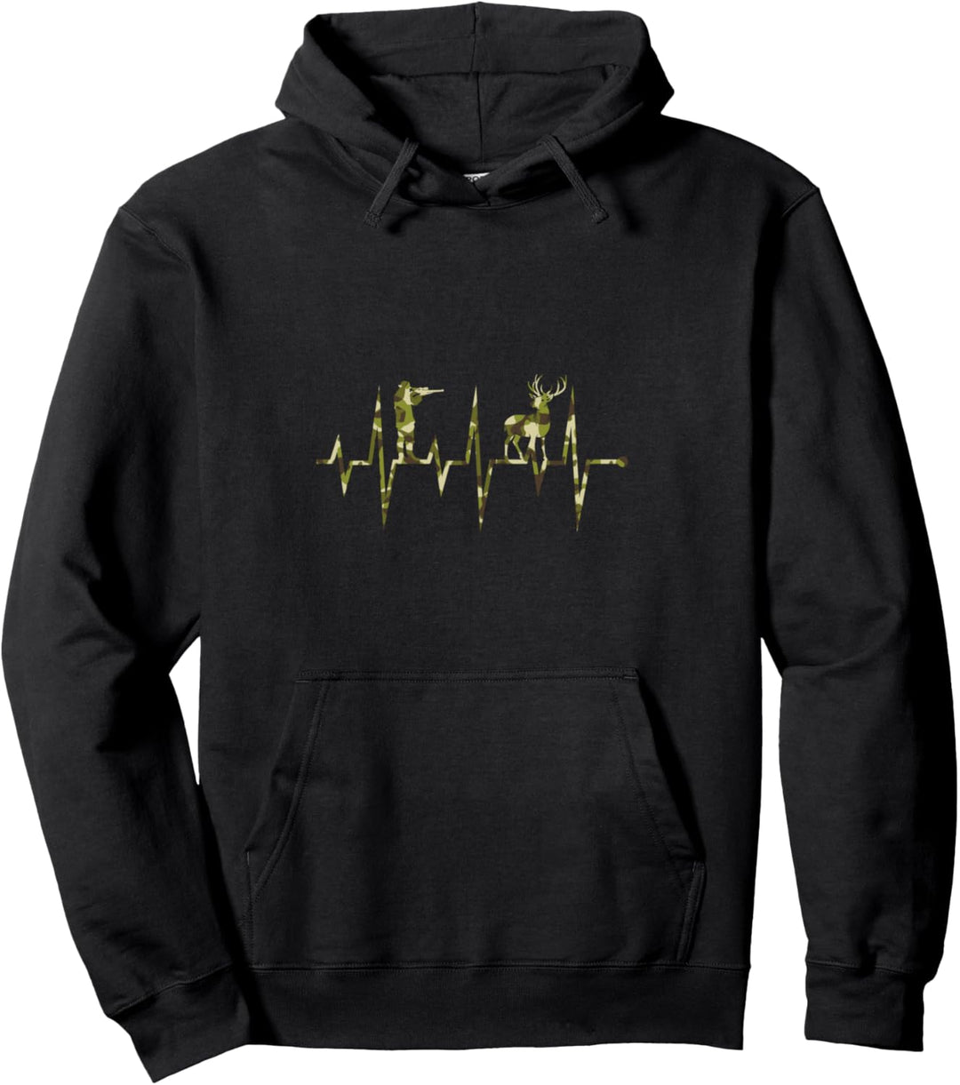 Herzschlag Mann Weidmann Heil Reh Hunter Weidmannsheil Hunt Pullover Hoodie