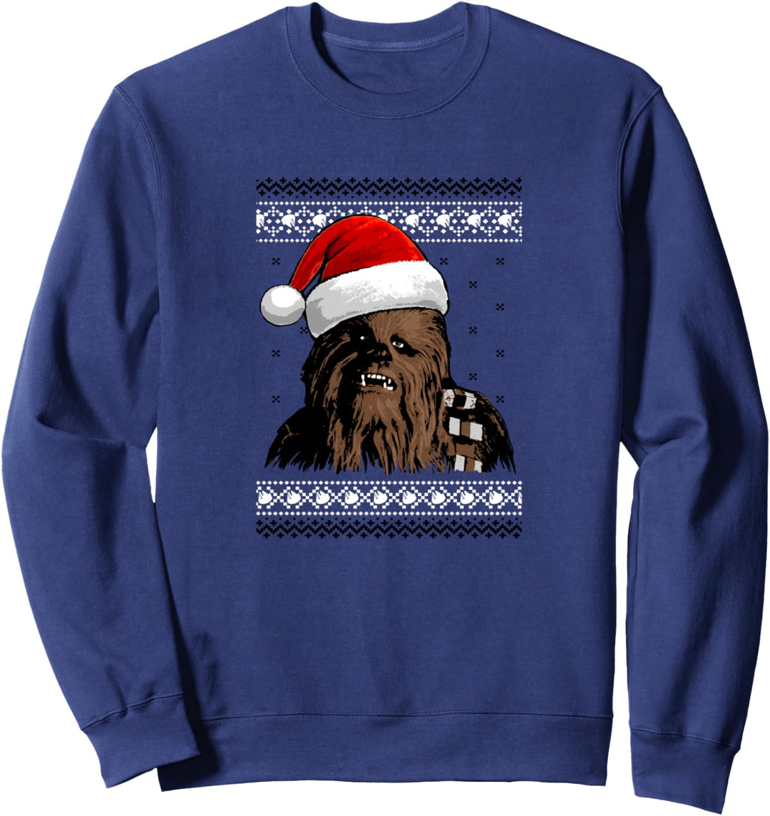 Star Wars Chewie Santa Hat Ugly Christmas Sweater Sweatshirt