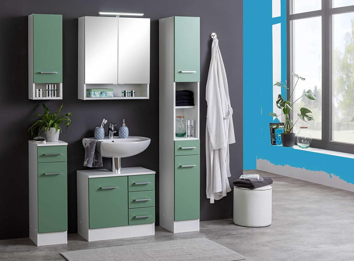 Ricca Toilettenschrank, 60 cm, 2 Türen, Weiss