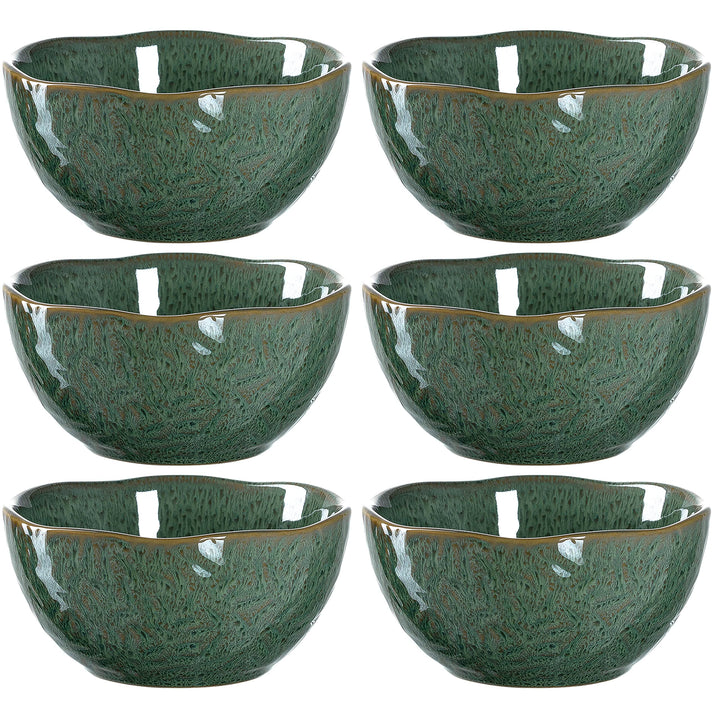 LEONARDO HOME 018583 MATERA Keramikschale 12 cm grün 6er Set, Keramik Grün 12 cm, Grün 12 cm