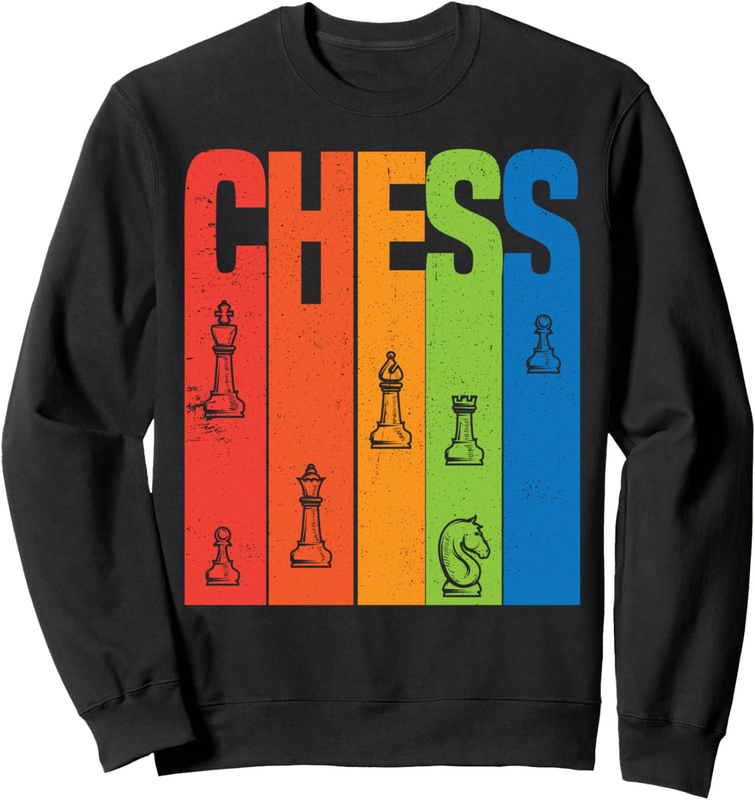 Vintage Chess Pieces Chess Themed Cute Fun Geschenk Sweatshirt