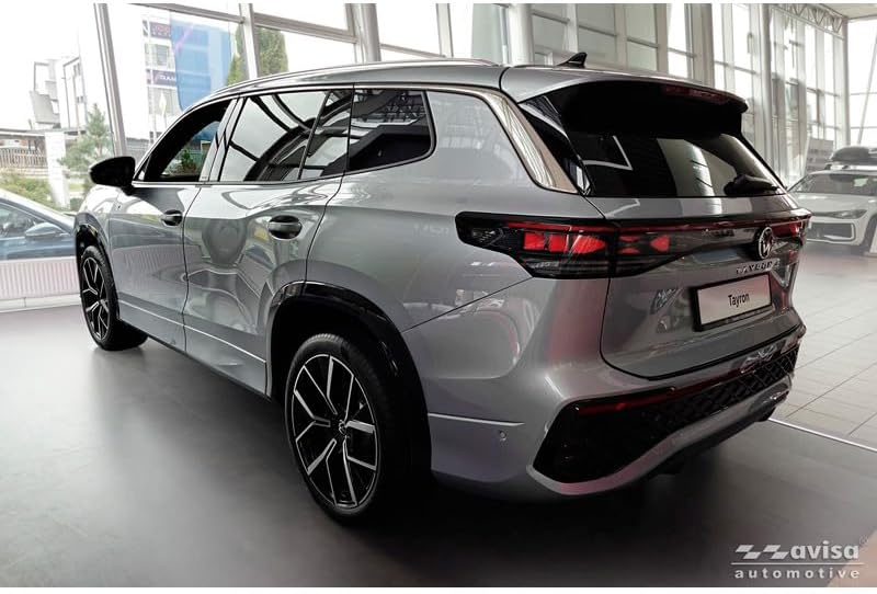 Avisa Schwarz Edelstahl Heckstossstangenschutz kompatibel mit Volkswagen Tayron 2024- &