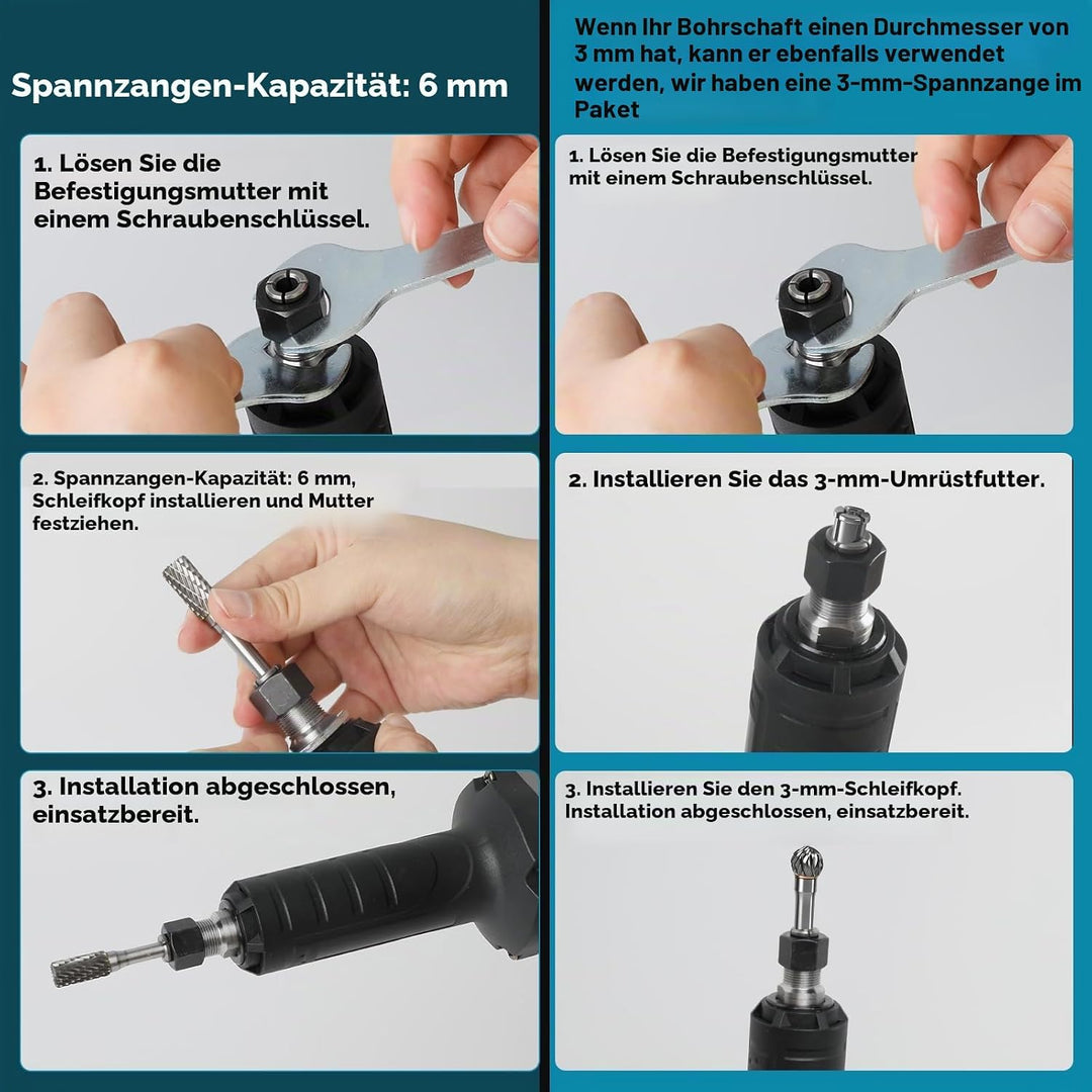 Akku-Schneideisen kompatibel mit Makita 18V, bürstenloser elektrischer Geradschleifer 24000 U/min mi