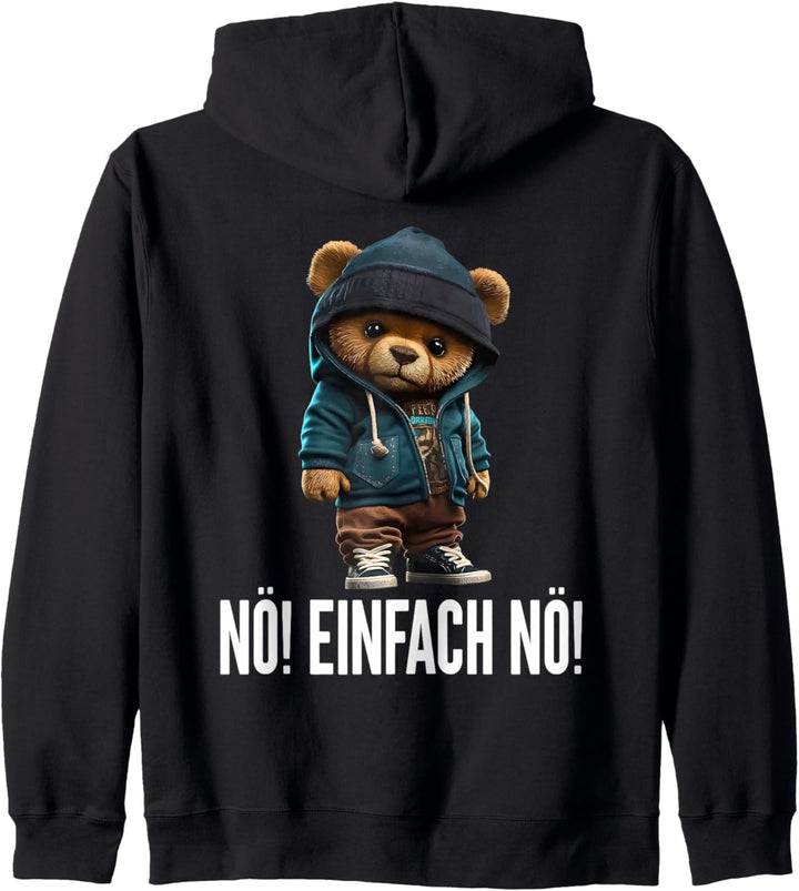 nö einfach nö teddy Kapuzenjacke