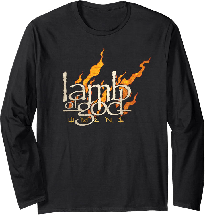 Lamb of God - Omens Fire Logo Langarmshirt