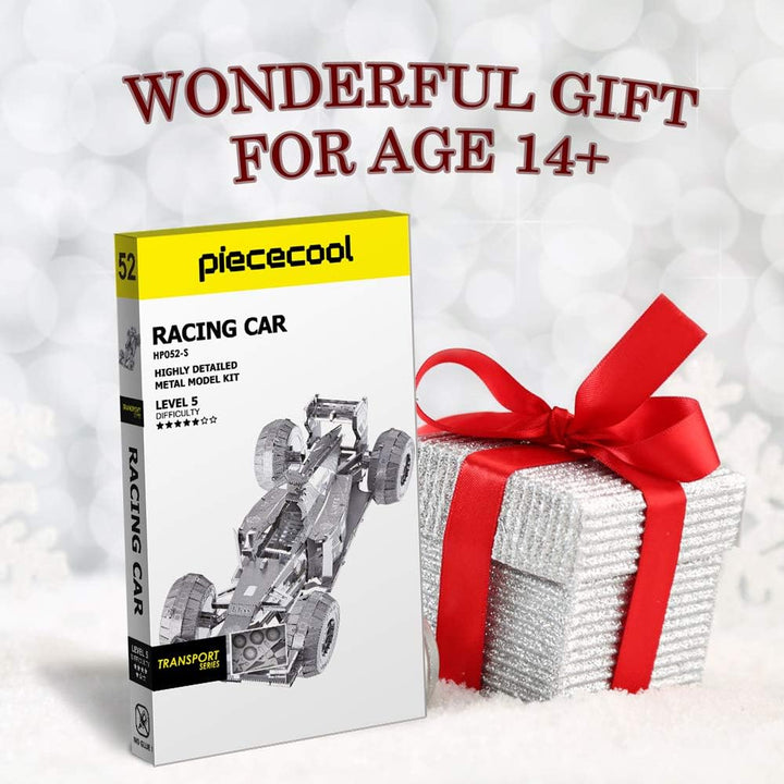 Piececool 3D Puzzle Metall, Formel-Rennen für Modellbausatz Erwachsene, 3D-Puzzles zu Bauen, BAU, Ba