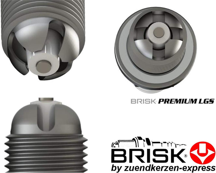 BRISK Premium Racing BOR14LGS 3093 Zündkerzen, 4 Stück (2) 4 Stück, (2) 4 Stück