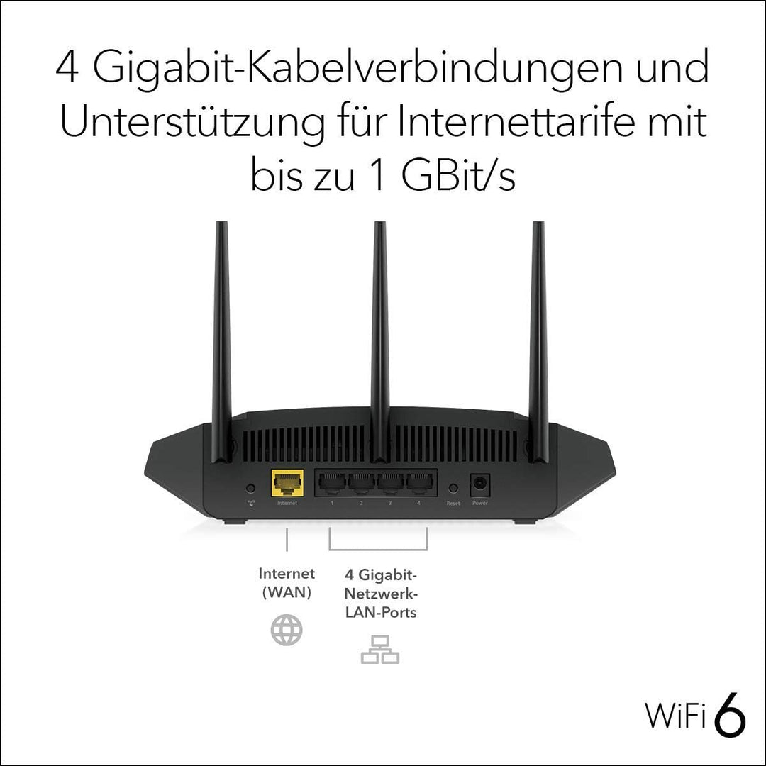 NETGEAR AX WiFi 6 Mesh WLAN System AX1800 (4 simultane Streams mit bis zu 1.8 GBit/s, 5X GB LAN-Port