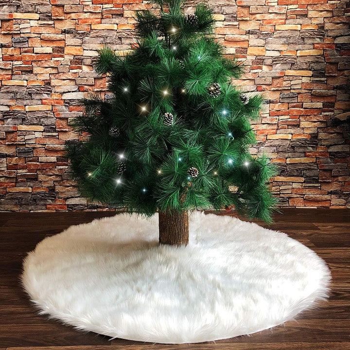 90cm Weihnachtsbaum Röcke Weihnachtsbaum Rock Rund Weihnachtsbaumdecke Fell Christbaumständer Teppic