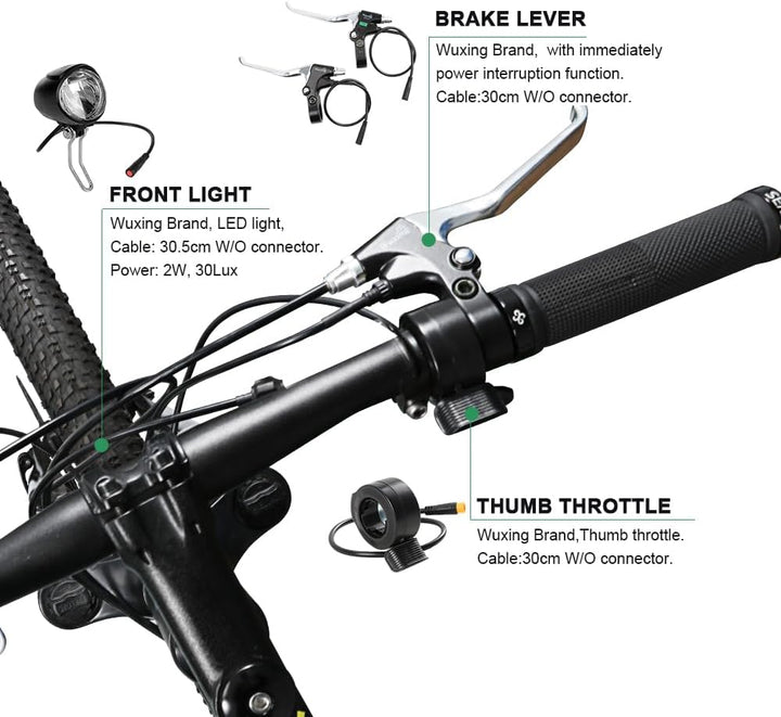 SHIMOST 28 Zoll 700C E-Bike Umbausatz Conversion Kit 36V250W Frontmotor mit 36V15,6Ah Li-ion Batteri