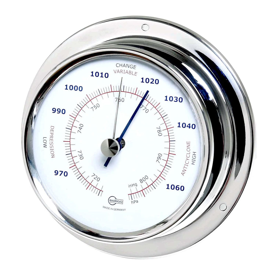 Barigo Sky Kabinenaustattung Schiffsbarometer Edelstahl poliert 110mm