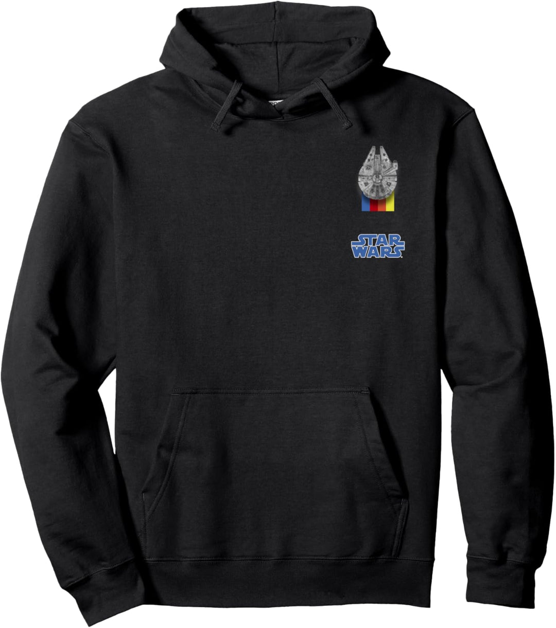 Star Wars Falcon Rainbow Left Chest Pullover Hoodie