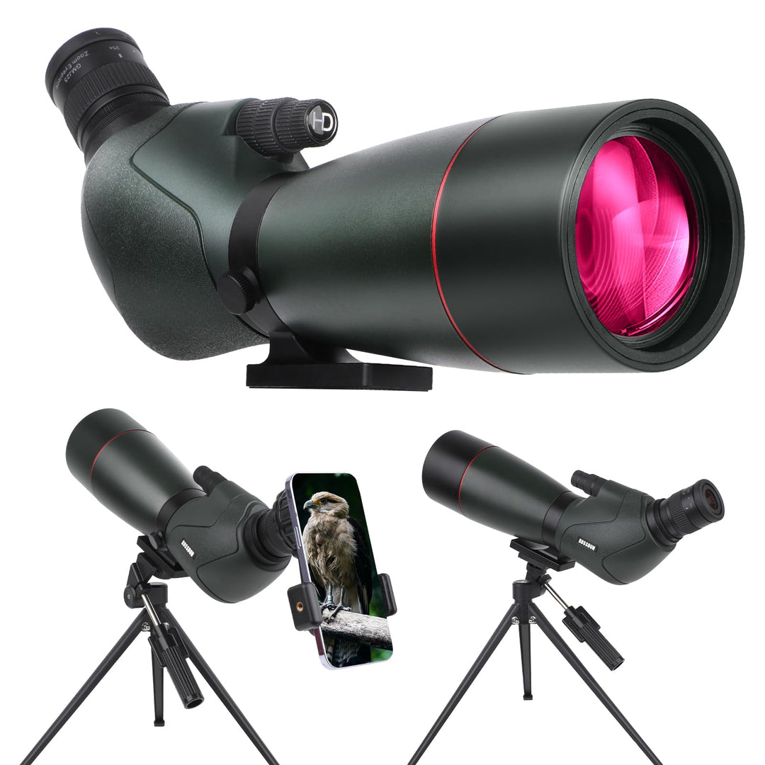 Spektive für Zielschiessen - HD Spektiv mit Stativ Tragetasche & Smartphone Halterung - BAK4 Spektiv