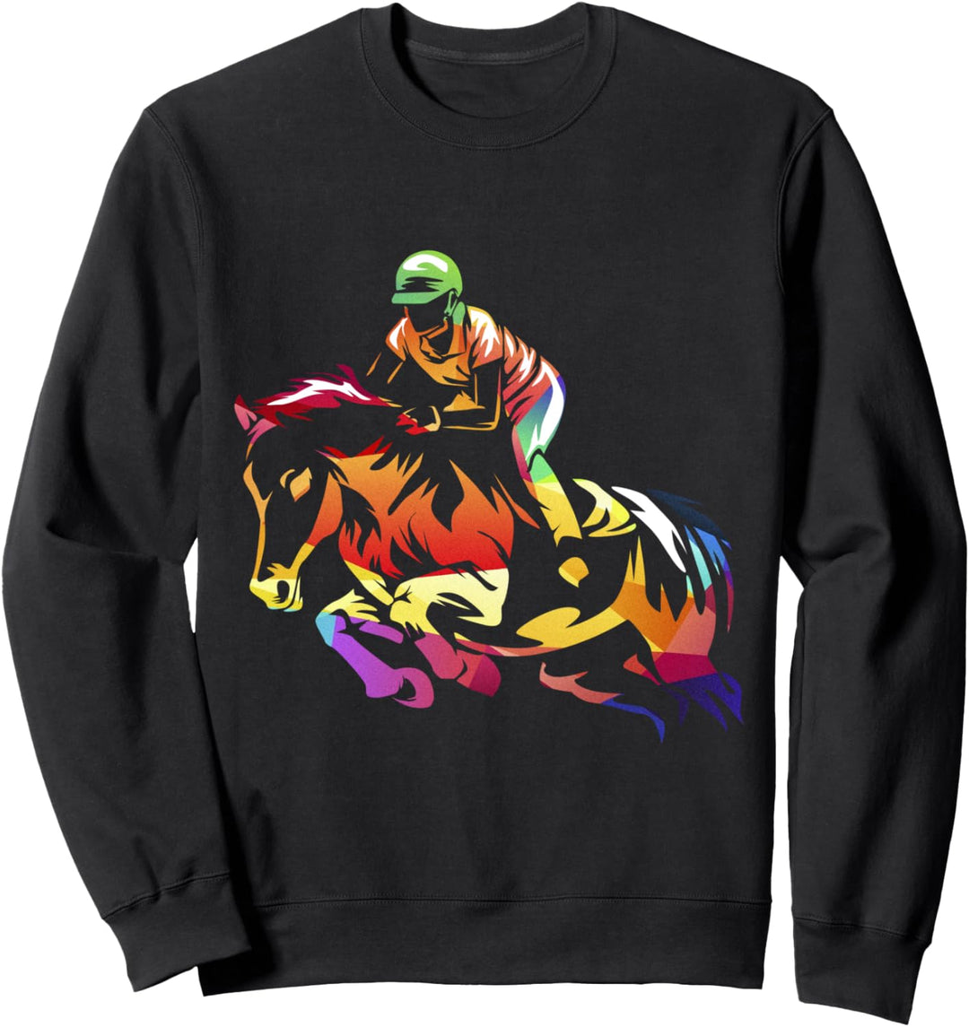 Springreiten Pferdesport Geschenk Sweatshirt