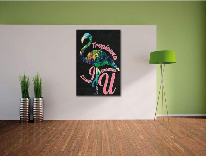 Dark Tropicana black Leinwandbild Bild auf Leinwand, XXL riesige Bilder fertig gerahmt mit Keilrahme