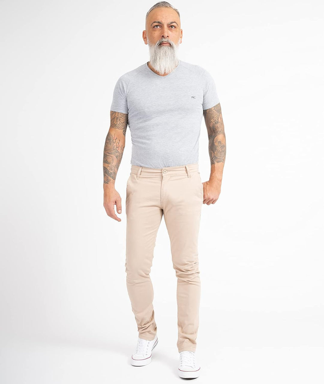 Indumentum Chino Hose Basic Slim Fit IS-305 31W / 30L Beige, 31W / 30L Beige