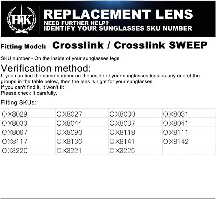 HKUCO Schwarz/Grün/Orange Gummiersatz Transparente Schwarz Rahmenbeine Für Oakley Crosslink Sweep/Sw
