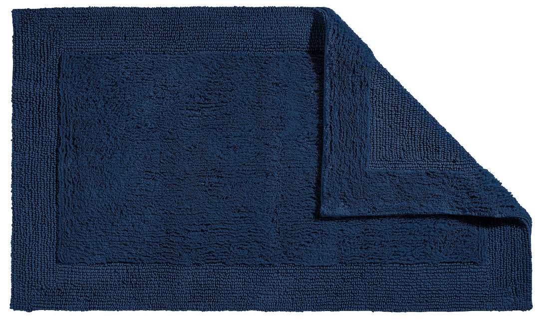 Erwin Müller Badematte, Badteppich Uni Serie Stuttgart Marine Grösse 80x150 cm - extra dick, hohe Sa