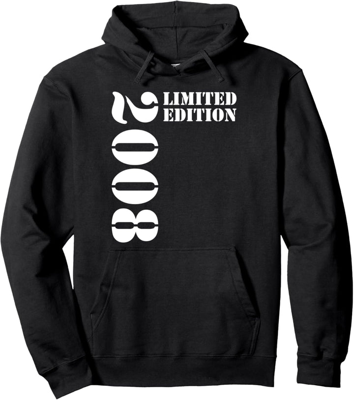 15. Geburtstag Mädchen Jungen Jahr Deko Limited Edition 2008 Pullover Hoodie