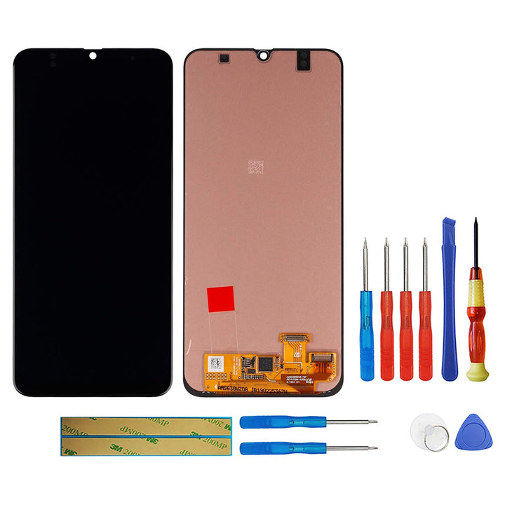 swark Display OLED Kompatibel mit Samsung Galaxy A30 A305（Schwarz Ohne Rahmen LCD Display Touchscree