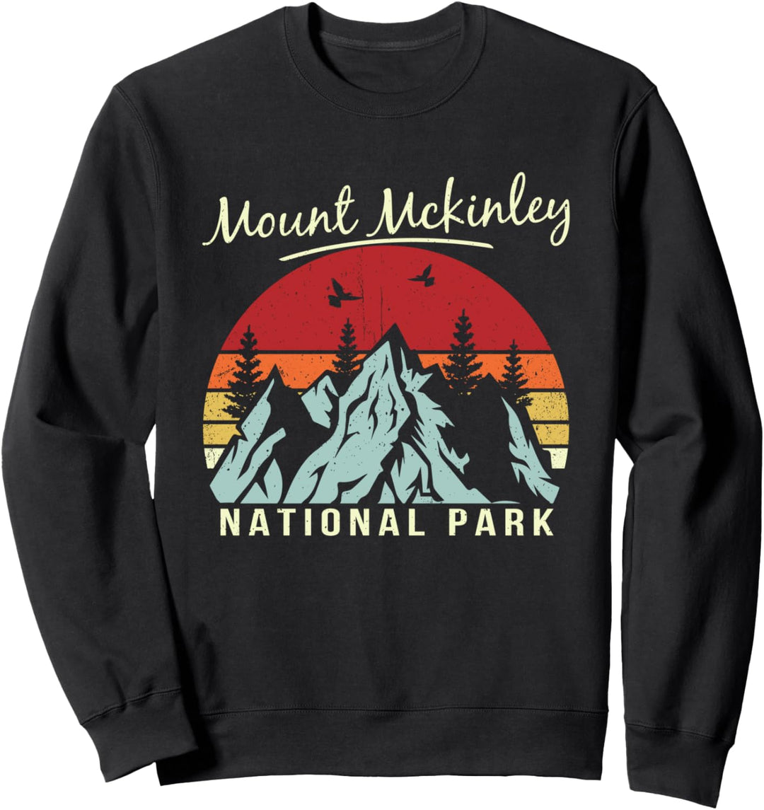 Vintage Retro Wandern Camping Mount Mckinley National Park Sweatshirt