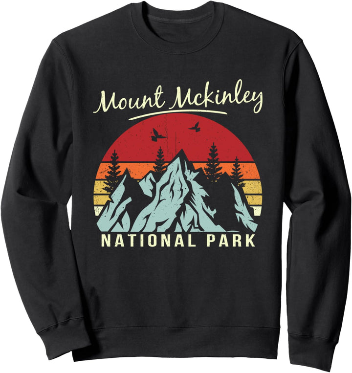 Vintage Retro Wandern Camping Mount Mckinley National Park Sweatshirt