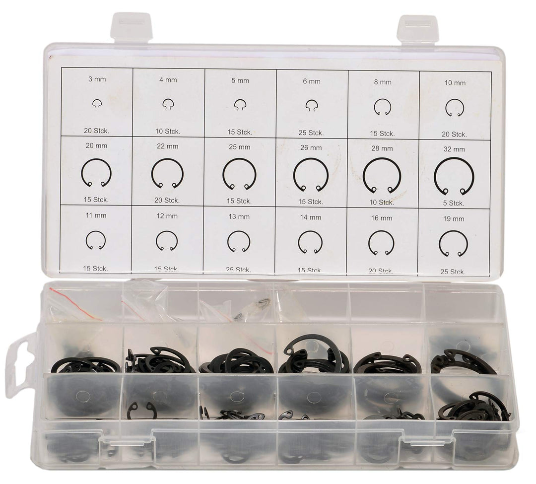 Sicherungsring Sprengring Seegering Sortiment Kassette innen 3-32 mm 300-tlg. (im Aufbewahrungsbox/S