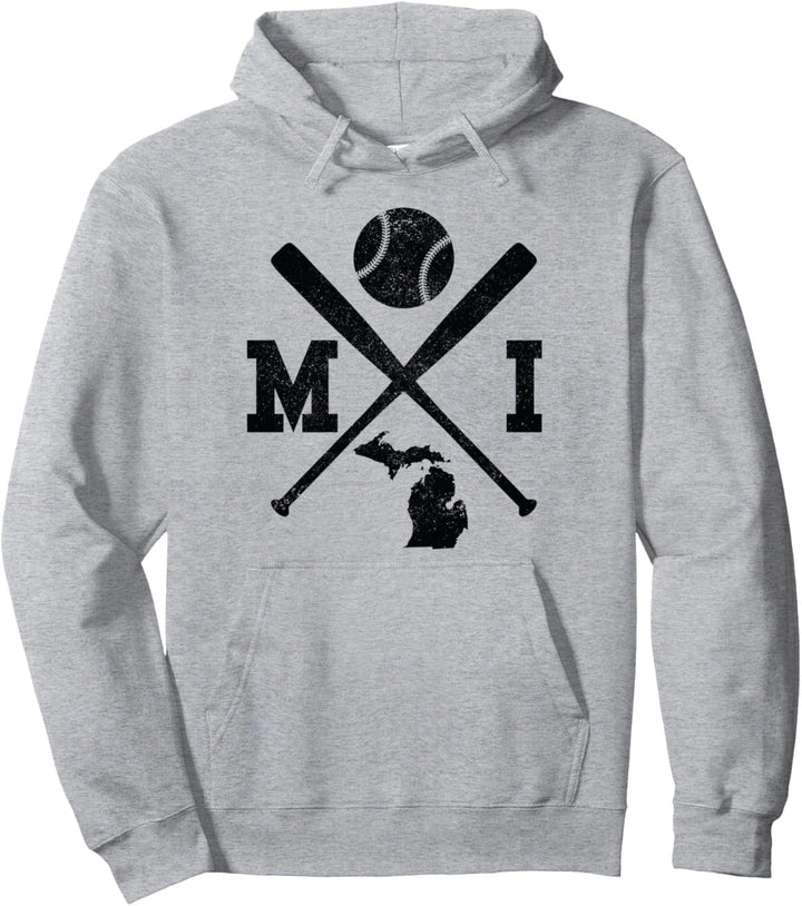 MI USA State - Baseballspieler Michigan Pullover Hoodie