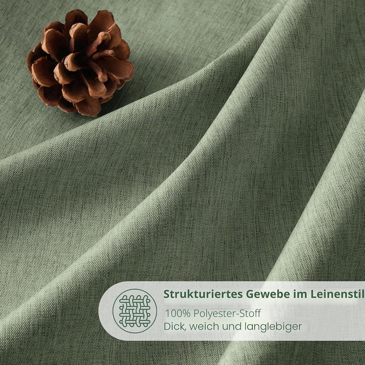 VANZAVANZU Duschvorhang Schmaler Leinen 92 x 182 cm mit Metall Duschvorhangringe Schwerer Stoff Text