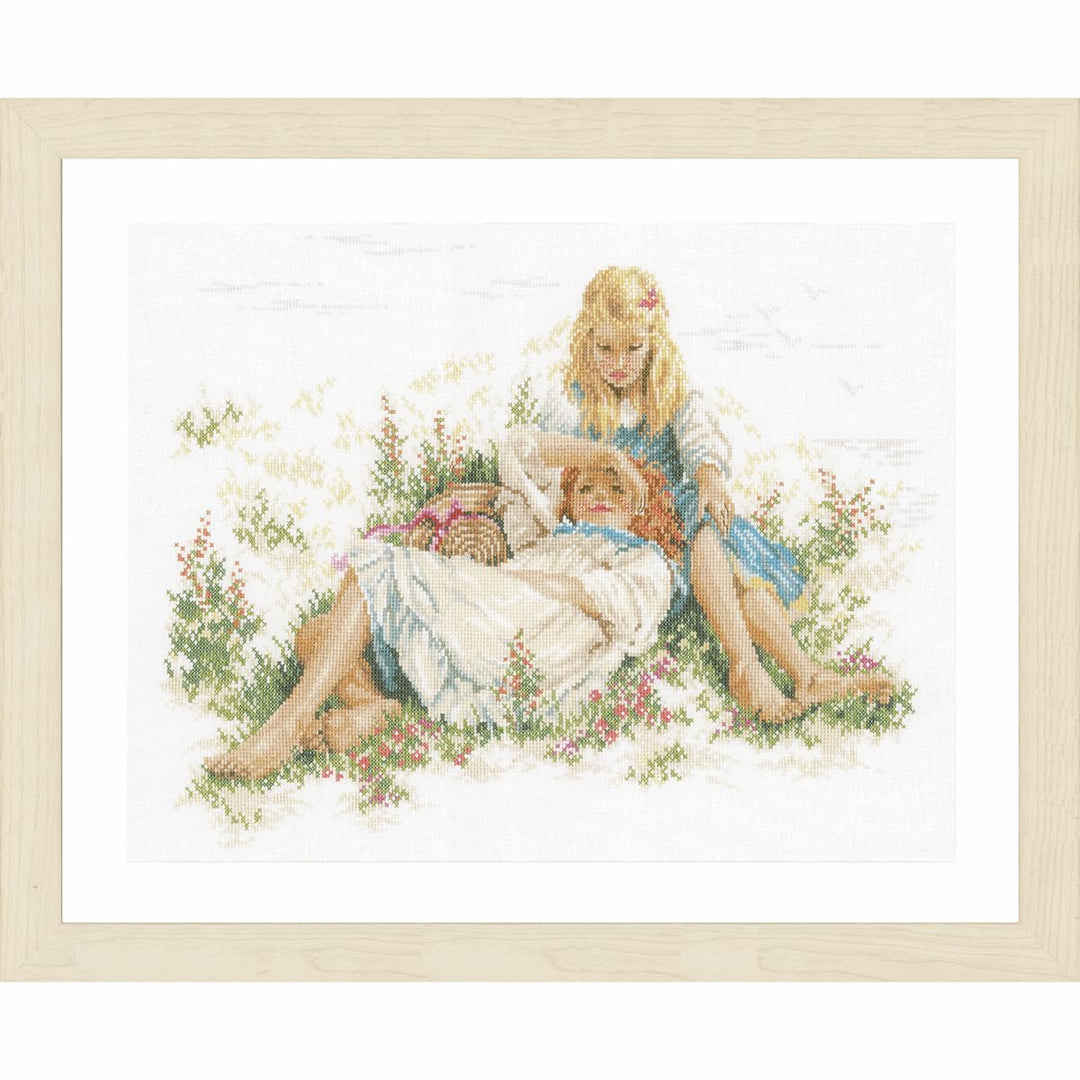 Lanarte PN-0190719 COUNTED CROSS STITCH SUMMERTIME Kreuzstich Set Zählmuster, Baumwolle, 47x35cm