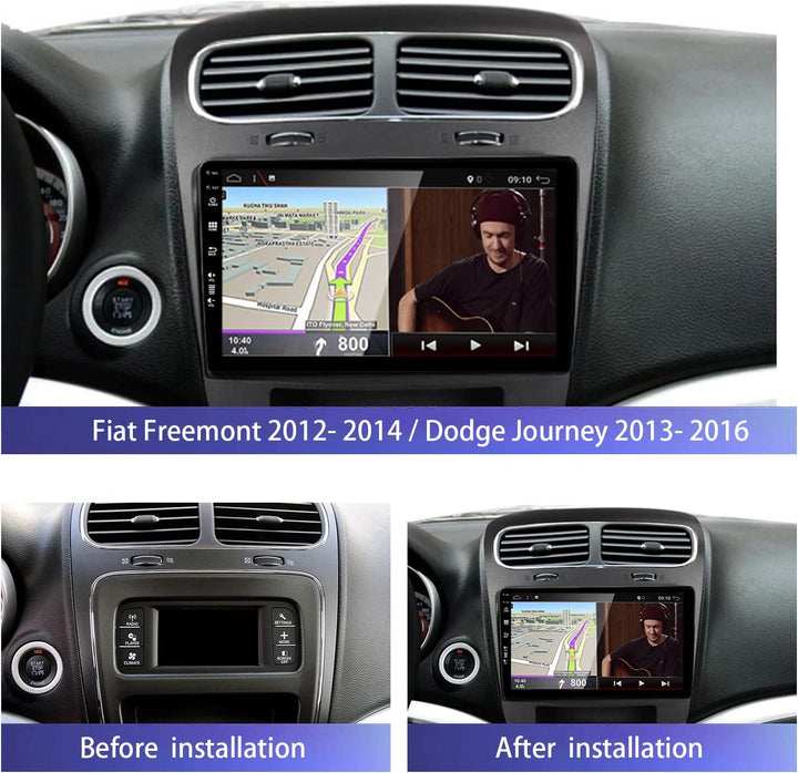 PX6 Android 12 IPS Autoradio für Fiat Freemont Dodge Journey Leap (2012-2020) - 4G+64G - Kamera KOST