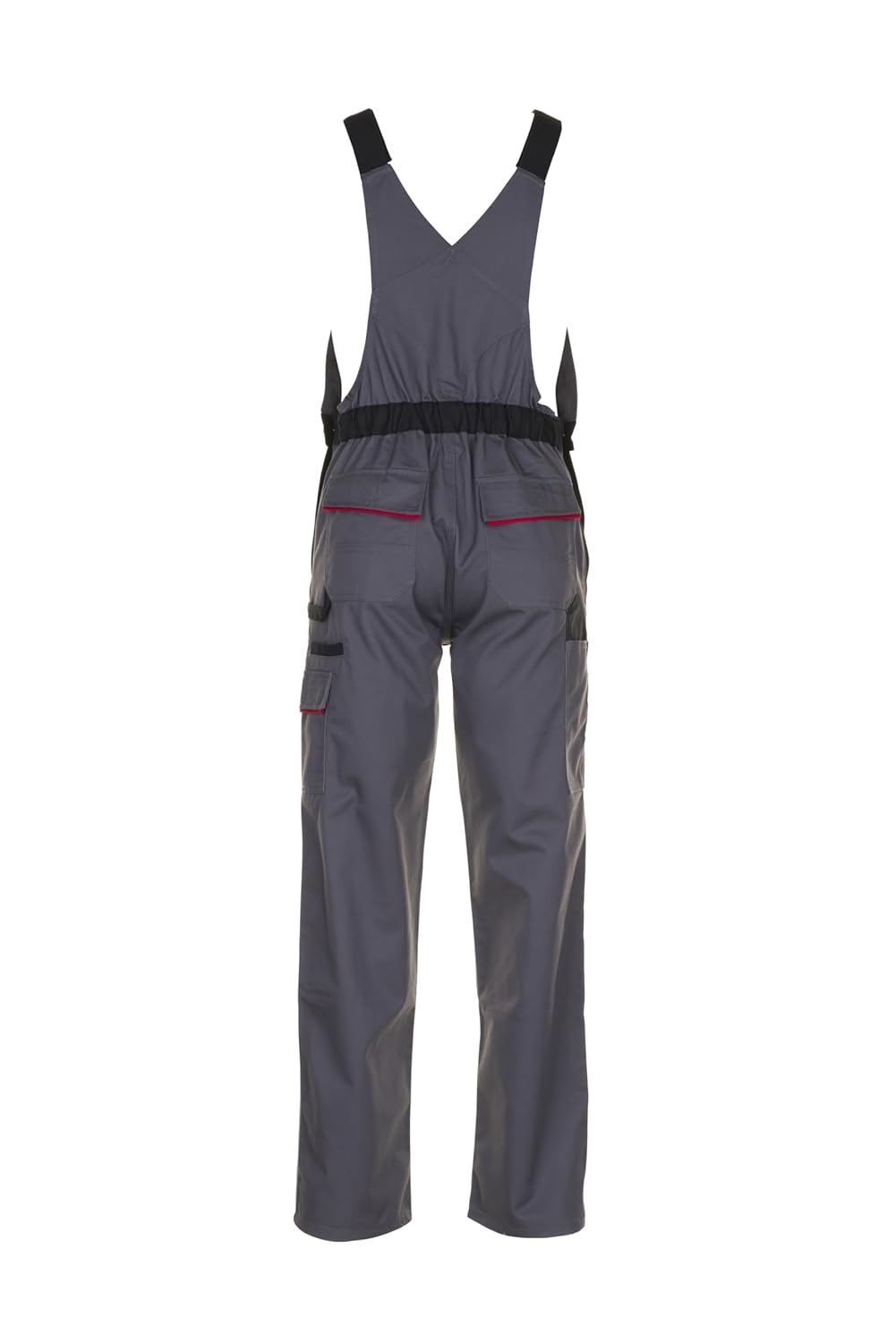Planam 2332040 Highline Latzhose, Schiefer/Schwarz/Rot, Grösse 40 Schiefer/Schwarz/Rot 40, Schiefer/