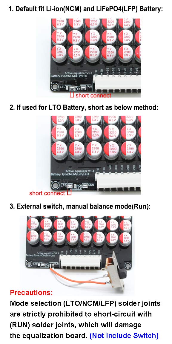 TECNOIOT 1 STÜCKE 16S 5A Li-Ion Lifepo4 LTO Lithium Active Equalizer Balancer Kondensator 12S-16S, 1
