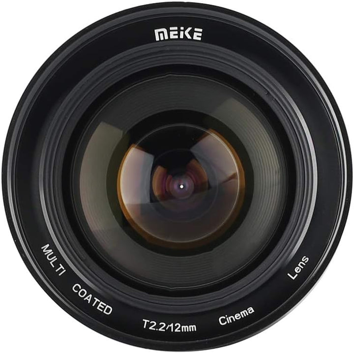 Meike 12mm T2.2 Manual Focus Wide Angle Fixed Prime Cinema Lens for M43 Micro Four Thirds MFT Mount