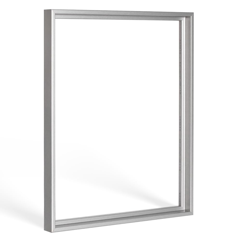 Bildershop-24 Schattenfugenrahmen Lemgo für Keilrahmenbilder und Leinwände 24x30cm Silber Alu geschl