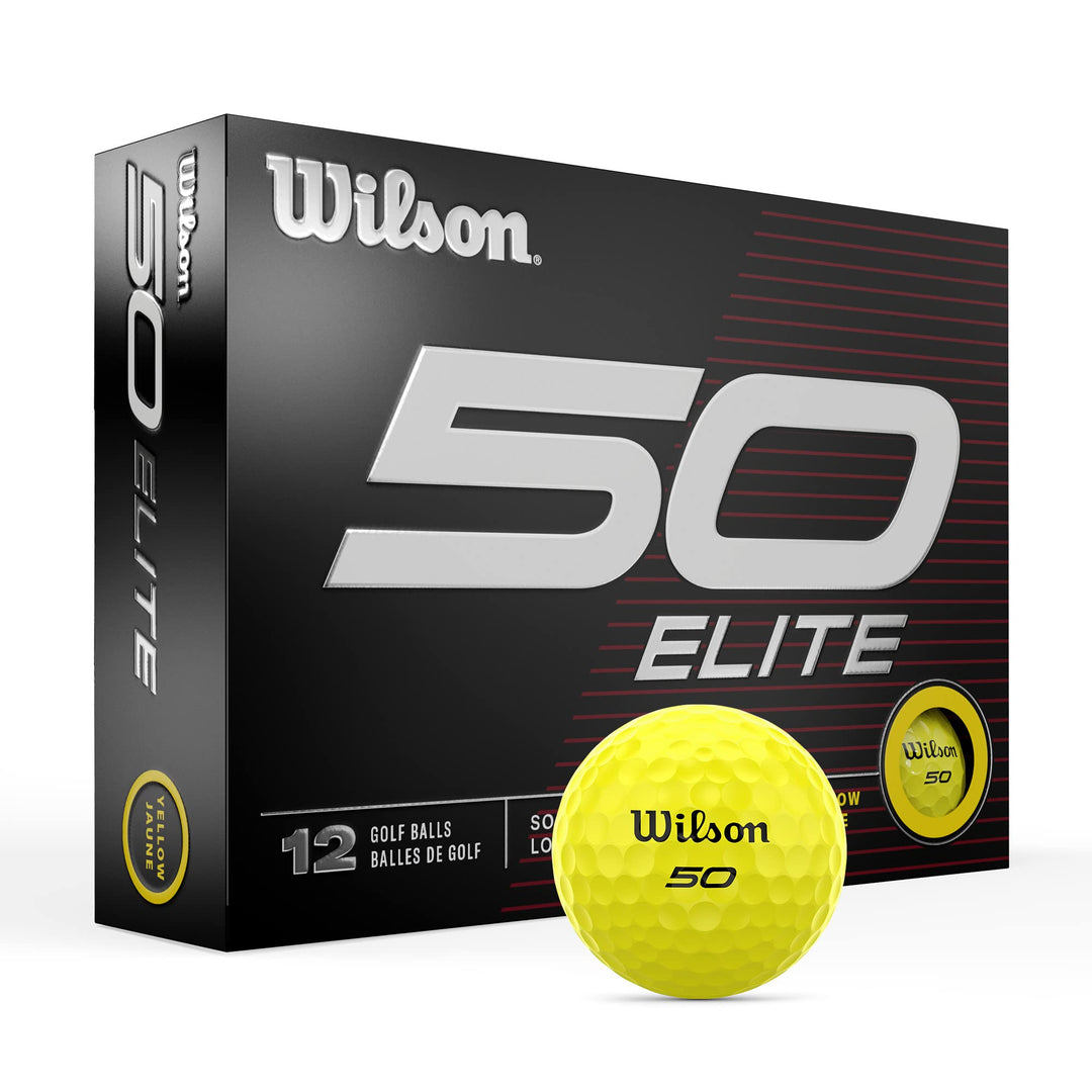 WILSON Fifty Elite Golfbälle, 12 Stück gelb, gelb