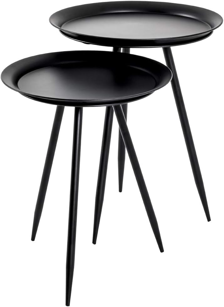 HAKU Möbel Beistelltisch, Metall, schwarz, Ø 44 x H 54 cm Schwarz Ø 44 x H 54 cm, Schwarz Ø 44 x H 5