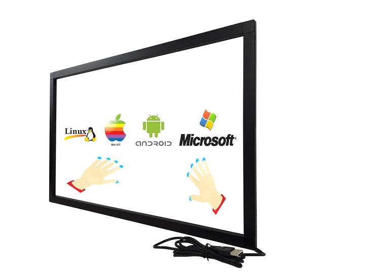 Deyowo 27 Zoll Infrarot-Touchscreen-Rahmen, IR-Touchscreen-Overlay, Touchscreen-Panel, Freier Treibe