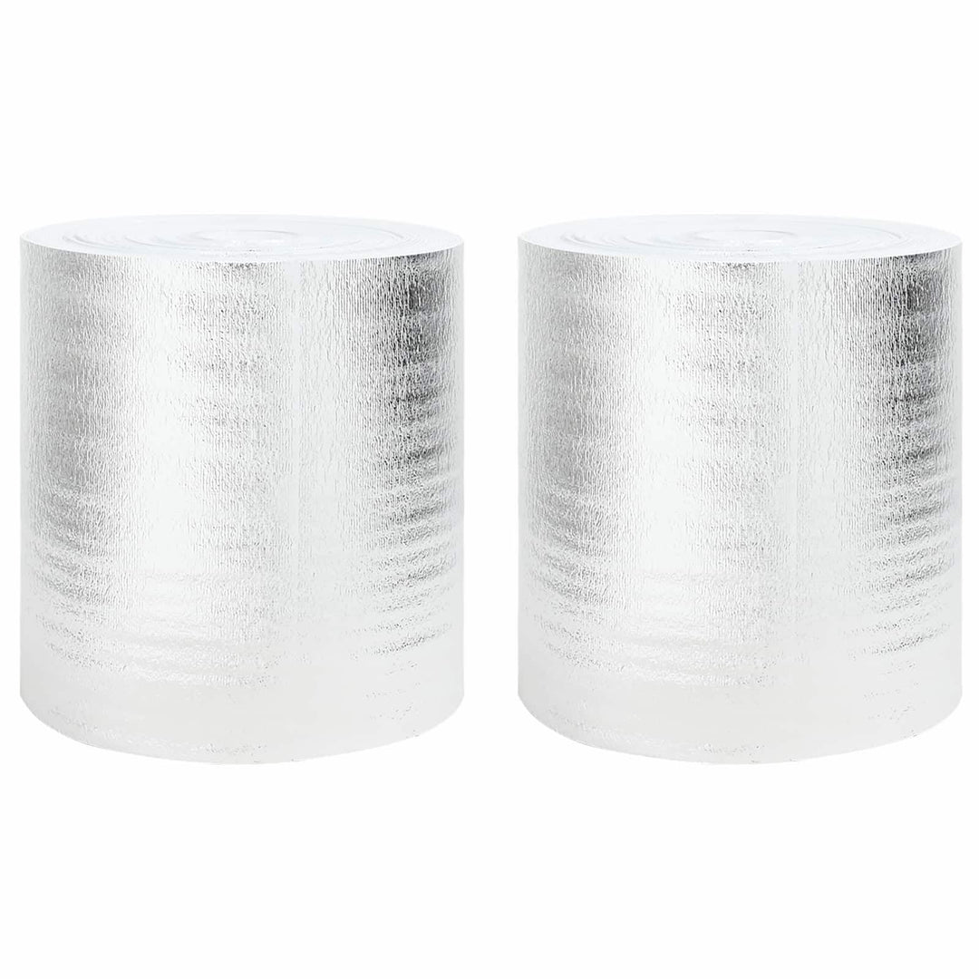vidaXL Heizkörper-Reflektorfolie 2 pcs Silber 25 x 0,5 m Polyethylen, Wohnzimmer, langlebiger reflek