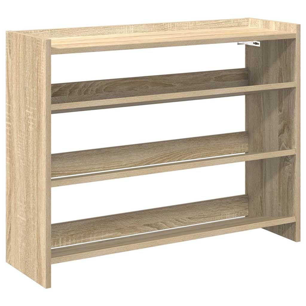 vidaXL Schuhregal Sonoma-Eiche 80x25x62 cm Holzwerkstoff, Schuhschrank, Schuhaufbewahrung, Schuhe Or