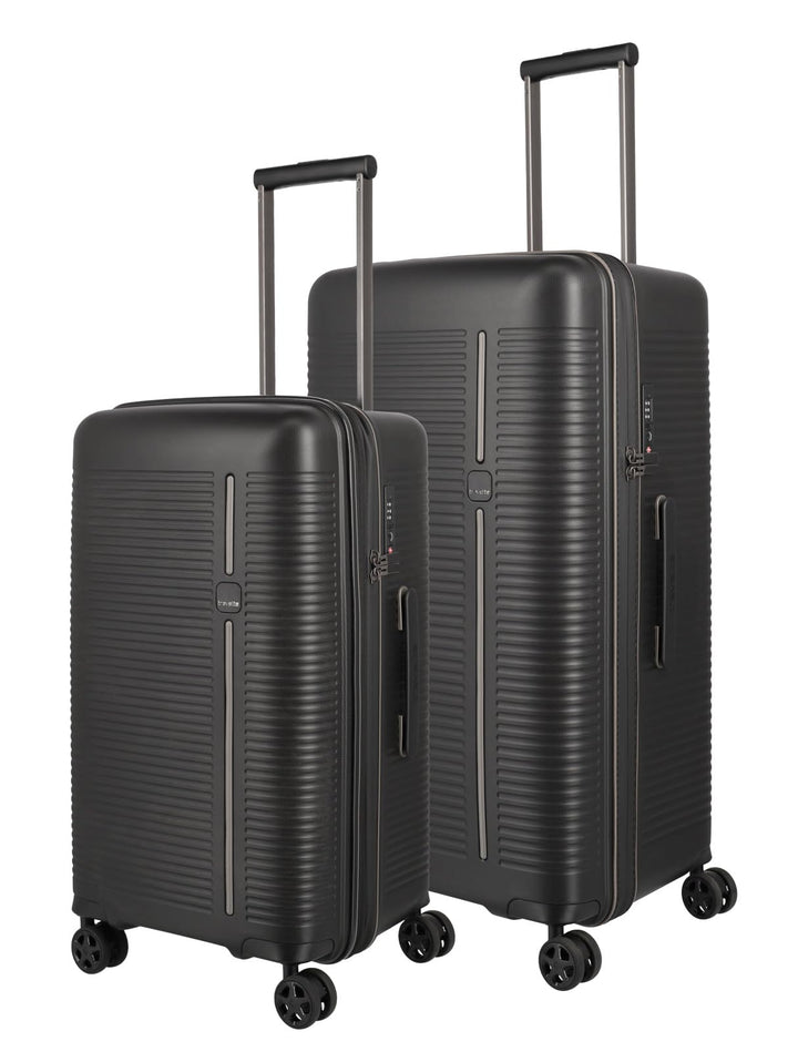 Travelite 4-Rad Koffer Set 2 teilig Grössen L/M, Gepäck Serie Roomer: Hartschalen Trolleys mit TSA K