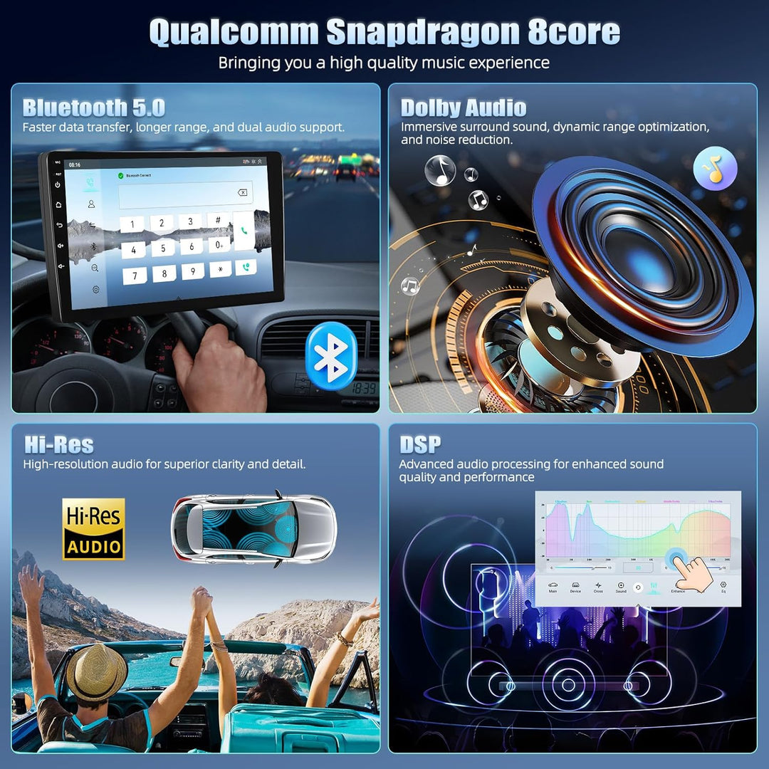 Qualcomm 8 Core 4+64G CAMECHO Android 15 Autoradio für Ford Mondeo 3 2004-2007 (Hatchback) mit Navi