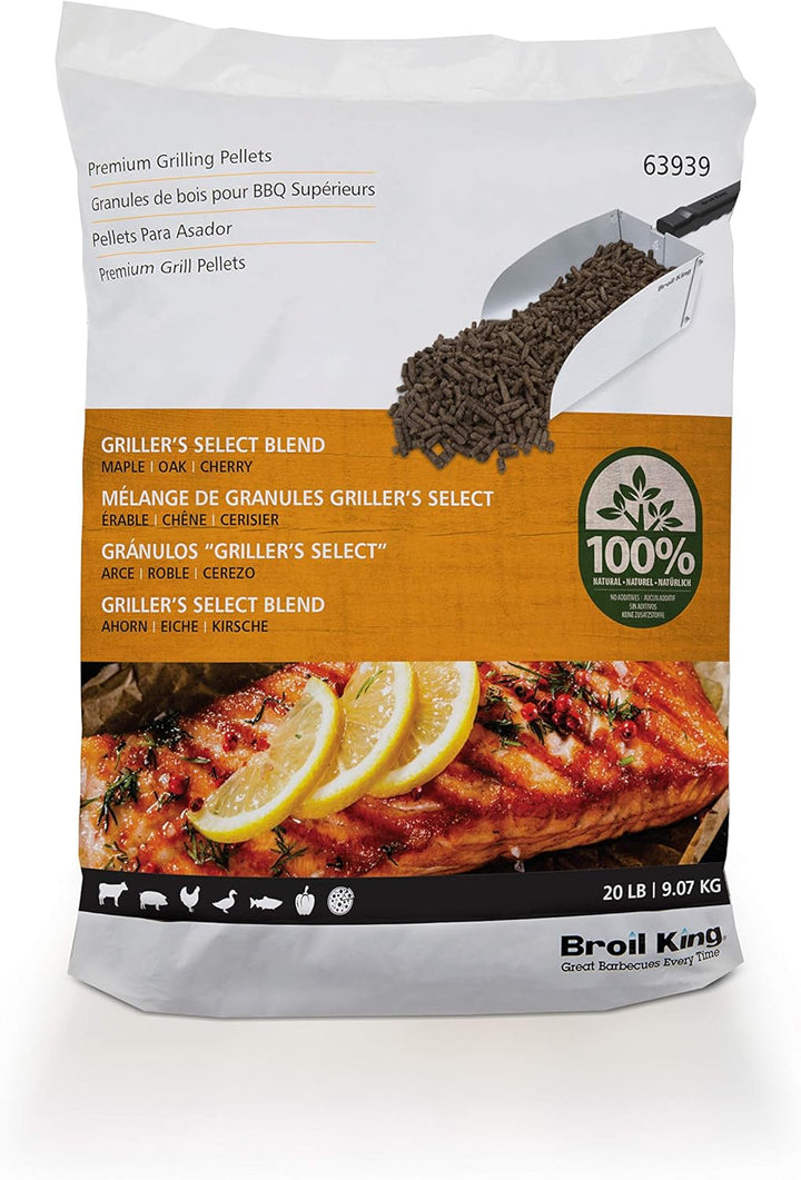 Broil King 63939 Griller's Select Blend Hardwood Grilling Pellets, Wood