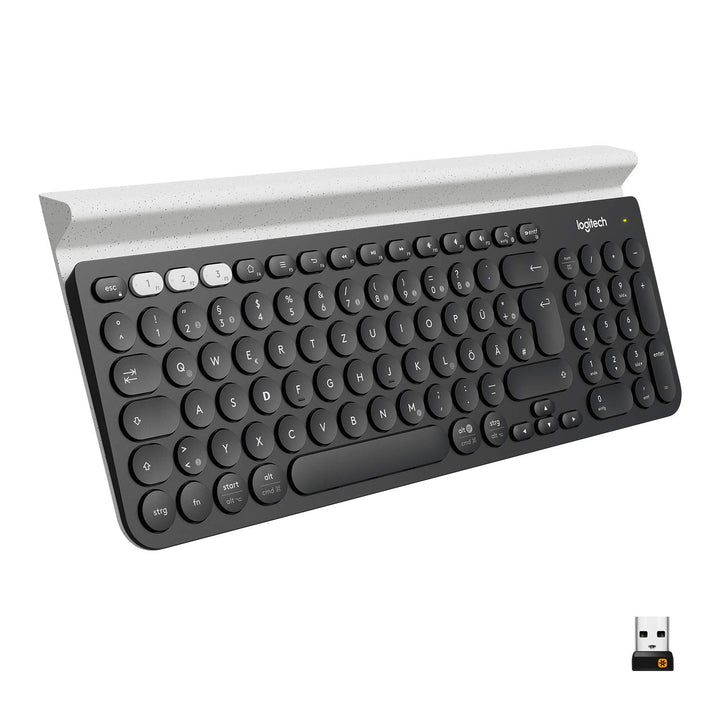 LOGITECH K780 Multi-Device Wireless Keyboard - Nordisches Layout Grau/Weiss K780 Multi-Device, Grau/
